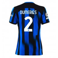 Dres Inter Milan Denzel Dumfries #2 Domáci pre Ženy 2023-24 Krátky Rukáv